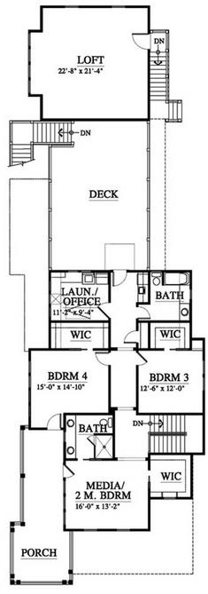 Plano de casa de 4 dormitorios