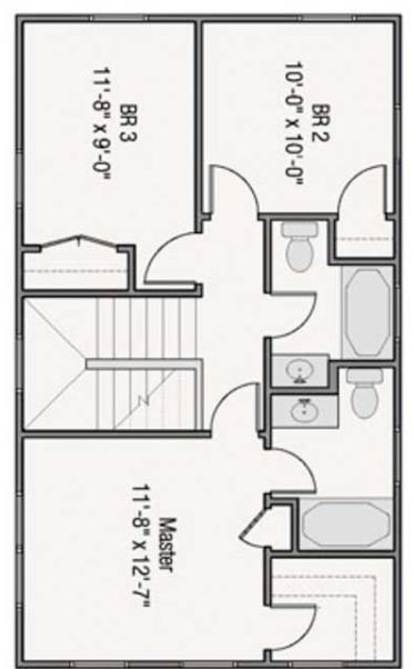 Planos de casas pequeñas de 8 × 4