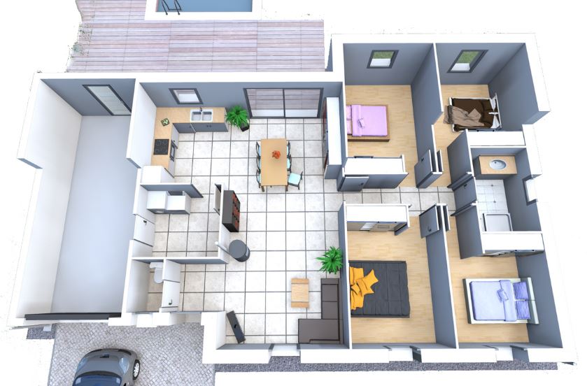 modelos-de-casas-sencillas-con-4-habitaciones-mas-bano