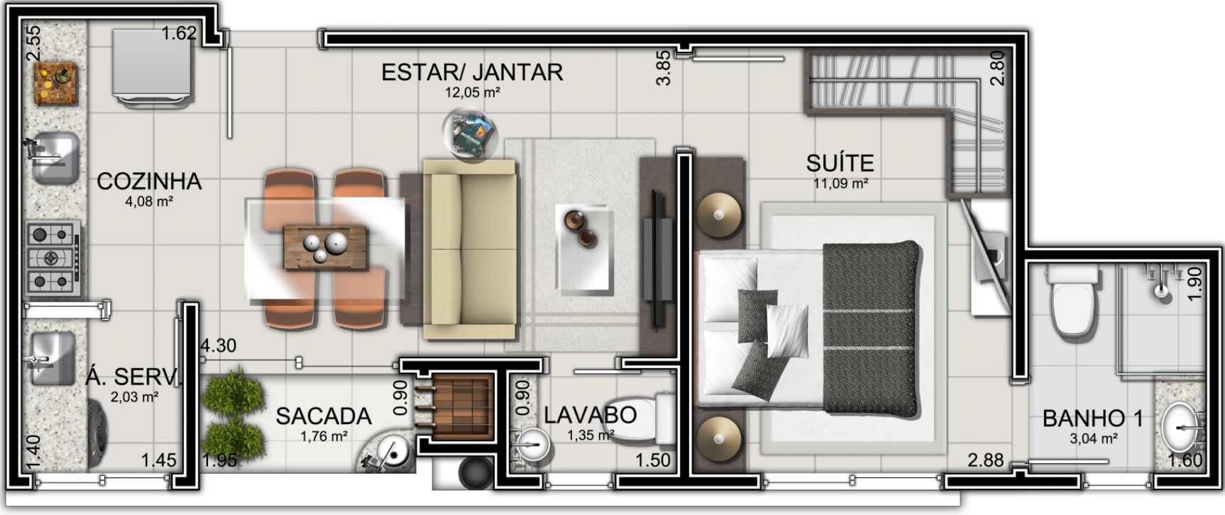 planos-de-apartamentos-pequenos-con-medidas